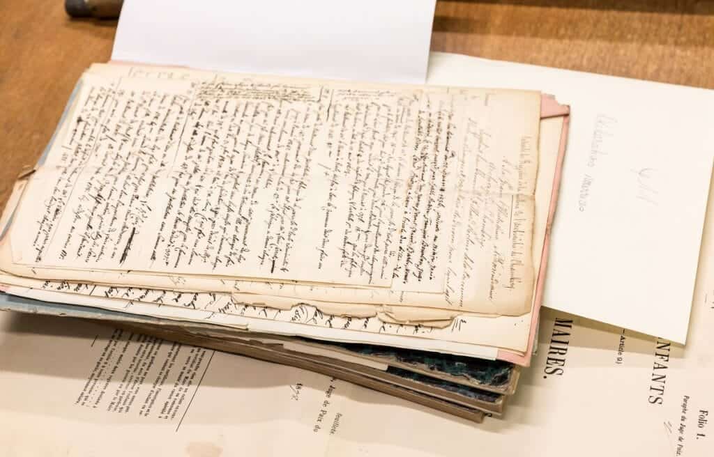 Original 19th-century French archive record used to trace a Lorraine ancestor, Moselle, France