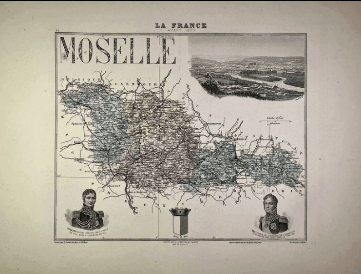 Généalogiste Forbach (57) — Carte de la Moselle, zone de recherche généalogique